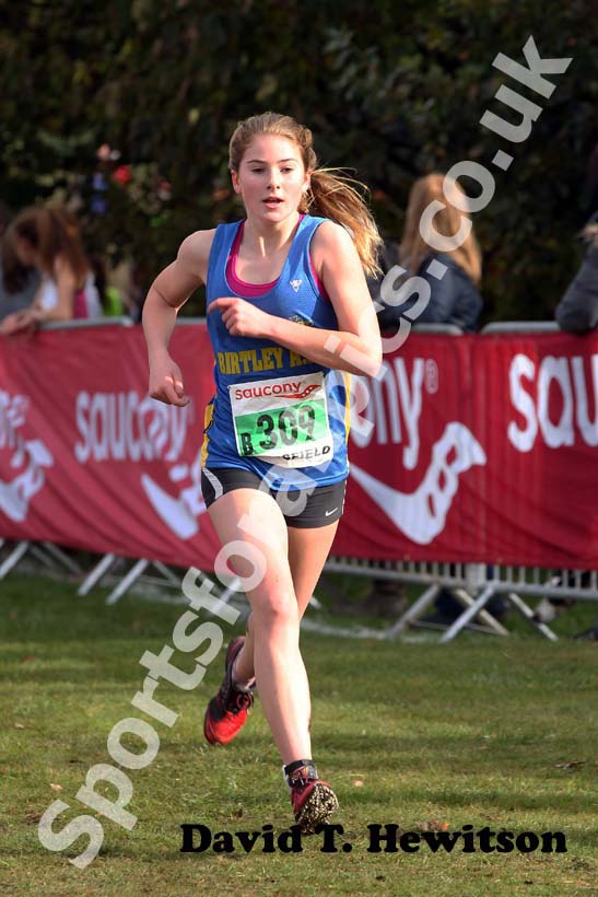 Birtley second leg under-17s women 2012 National Cross Country Relay Championships.
